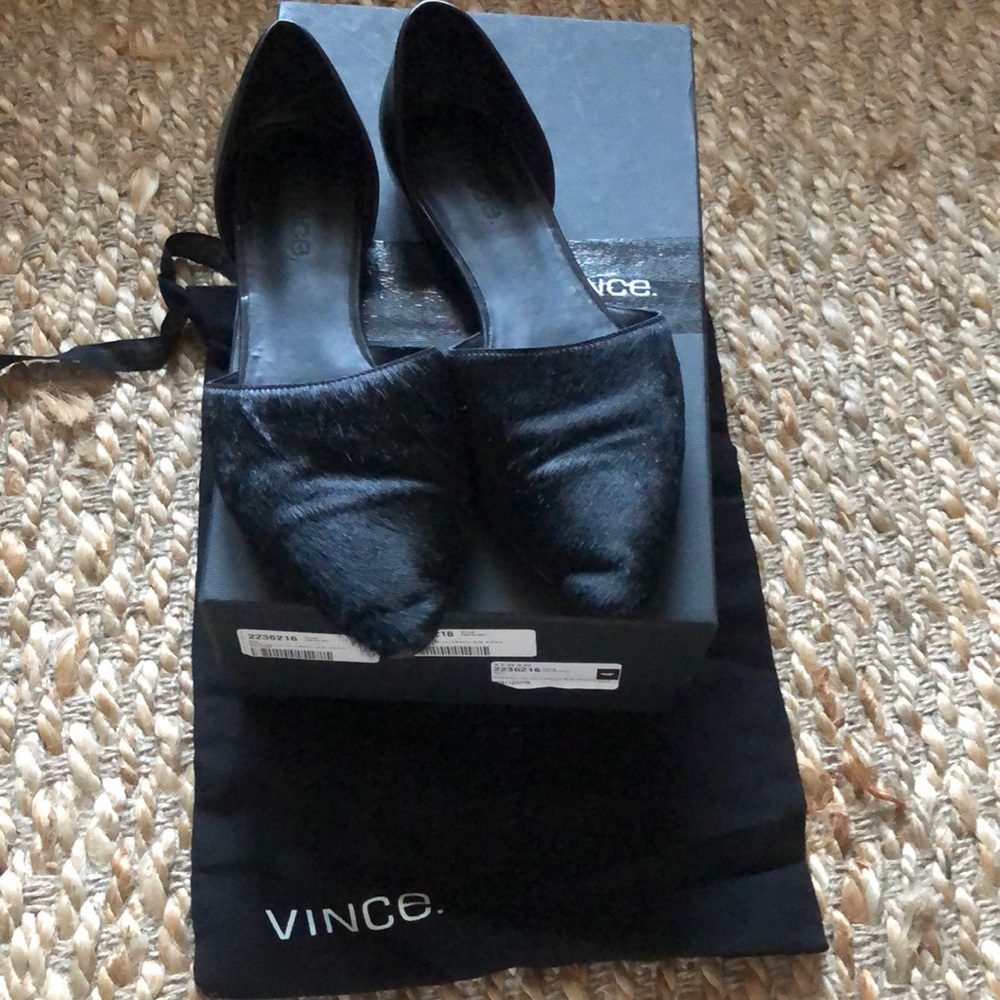 Vince ‘Nina’ black leather flats size 6